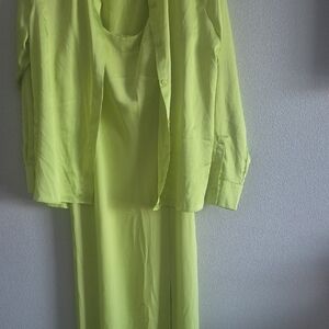 A New Day Bright Green Two-Piece Outfit